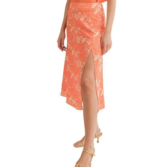 Sage The LabelAurora Floral Side Slit Midi Skirt - Picture 3 of 8